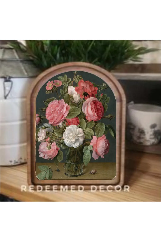 Arch Top Spring Window Framed Art