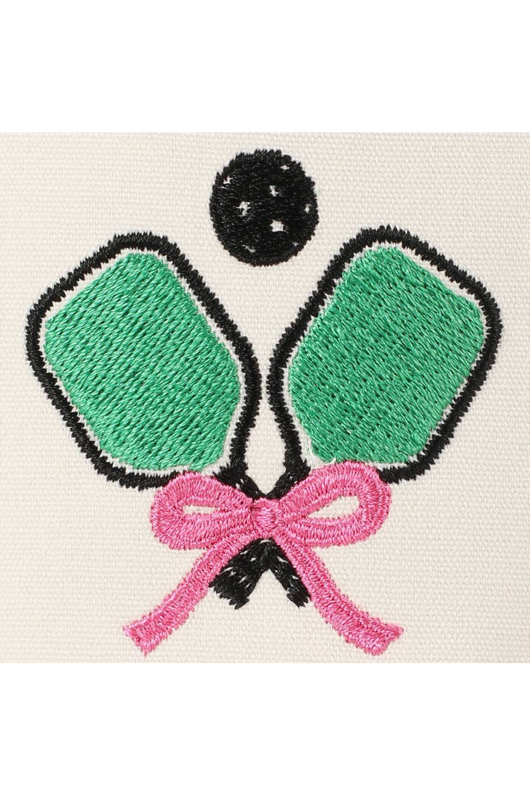 Pickleball Pad Ball Ribbon Embroidery Trucker Hat