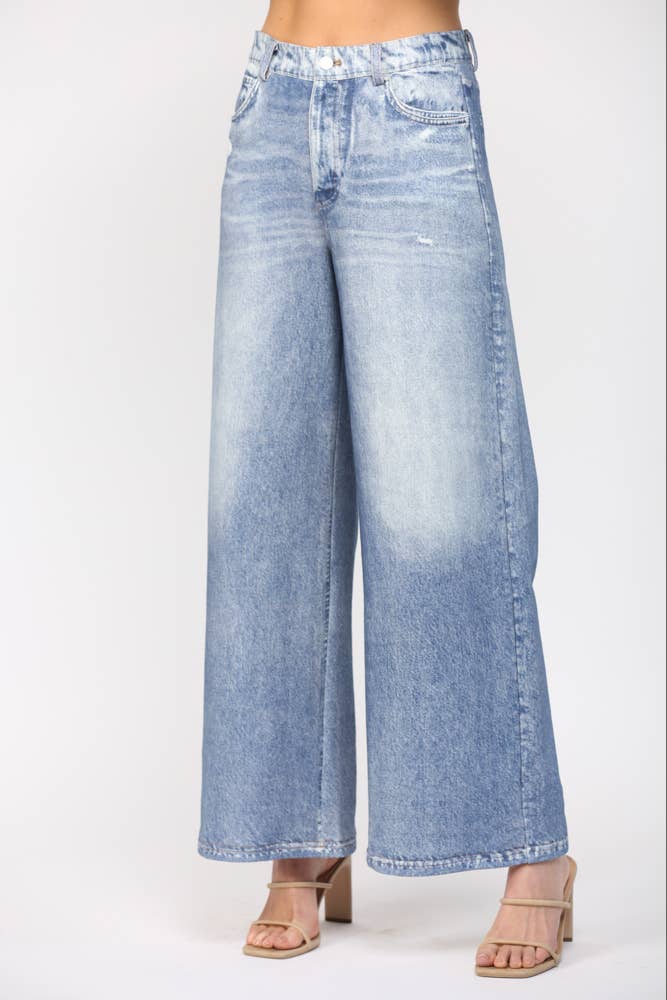 Wide Leg French Terry Pants
