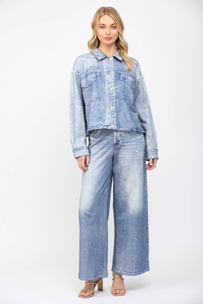 Wide Leg French Terry Pants
