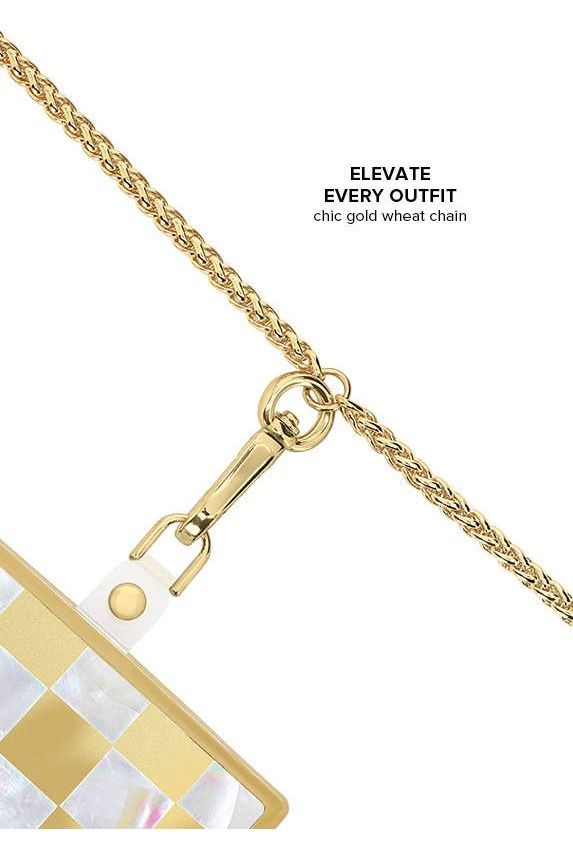 Gold Wheat Braid Chain Phone Crossbody