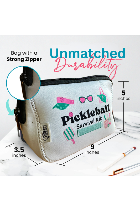 Pickleball Survival Cosmetic Bag