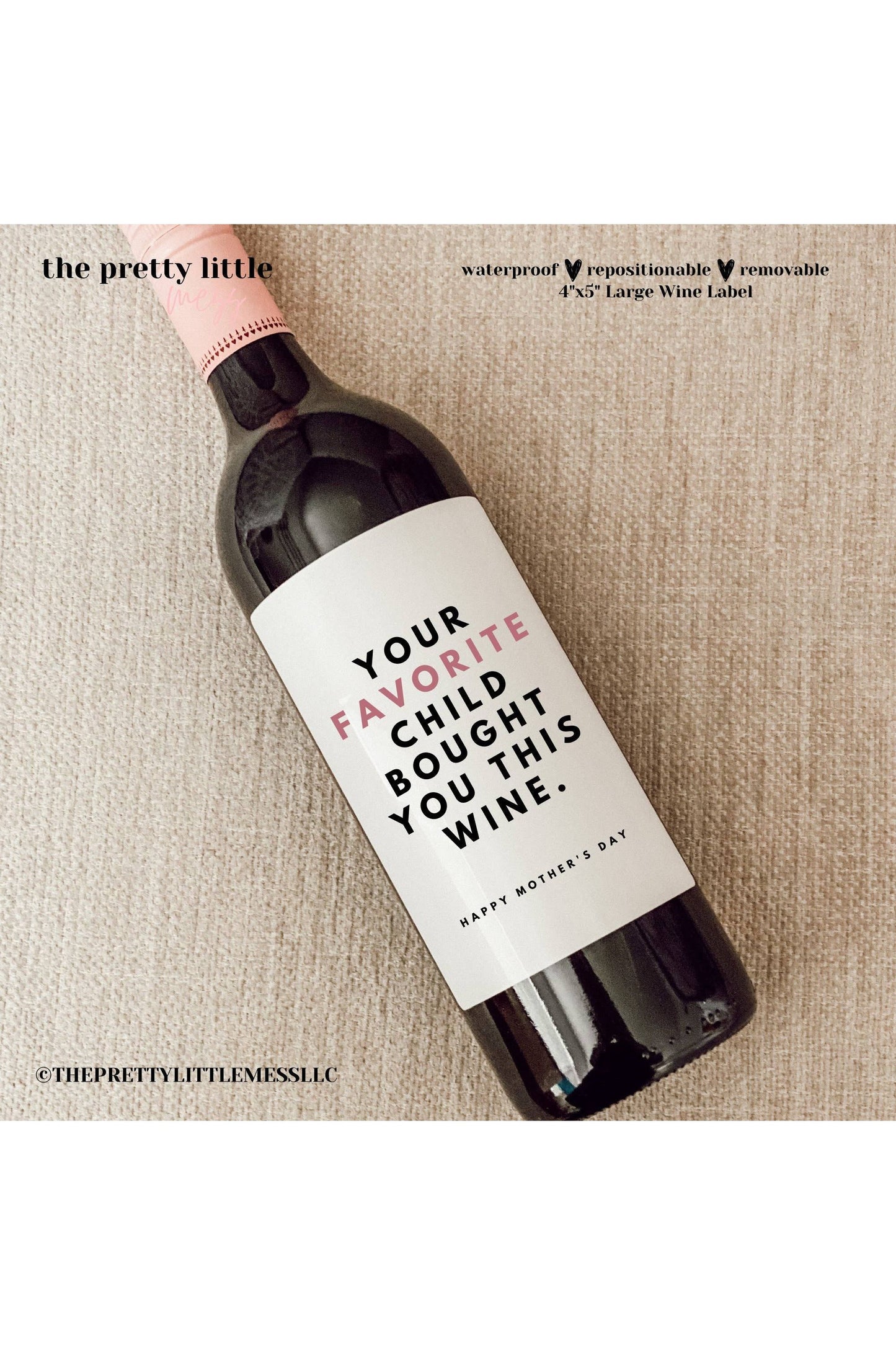 Your Favorite Child Wine Label