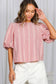 Bow Accent Feminine Plaid Blouse