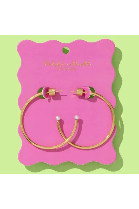 Alexis Large Gold-Plated w/ Pearl Tips
