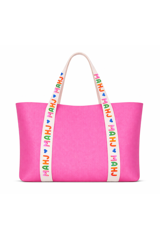 Mahjong Tote Bag Mahjong Tile Bag Leather | Pink *NEW*