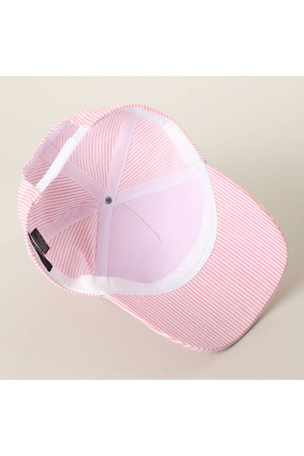 USA Letter Patch Striped Trucker Hat