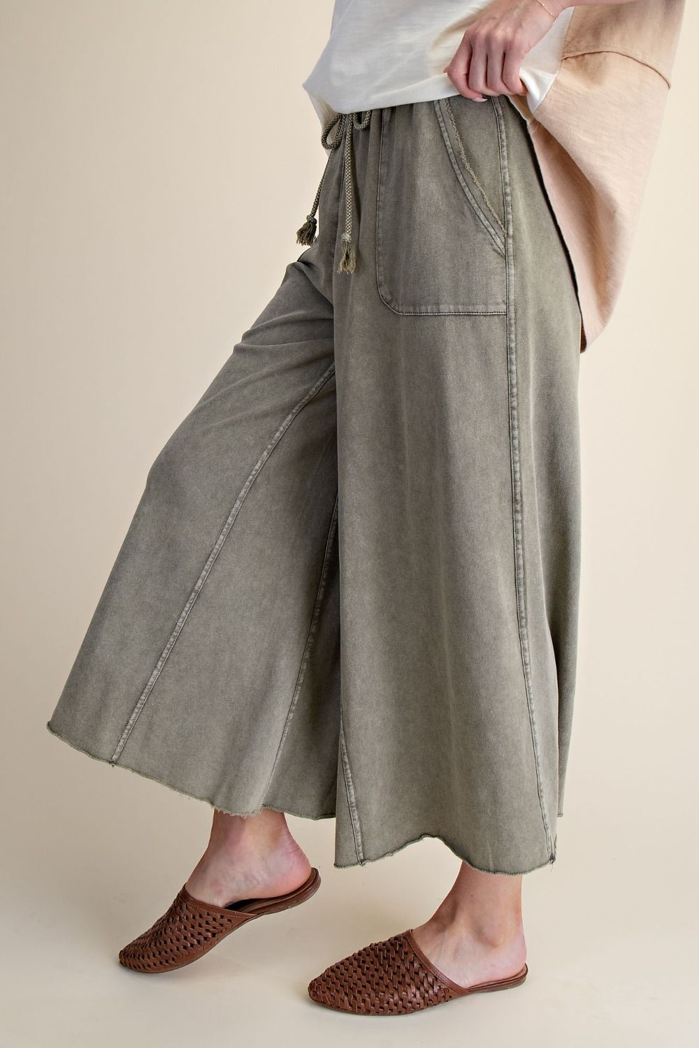 Mineral Washed Terry Knit Pants
