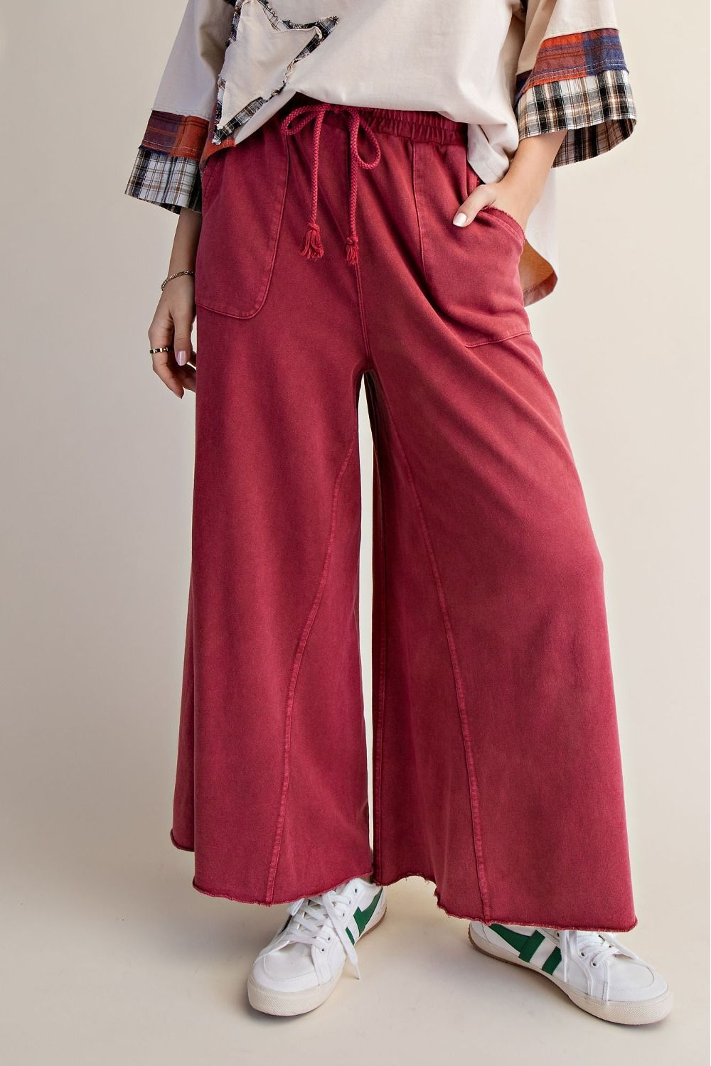 Mineral Washed Terry Knit Pants