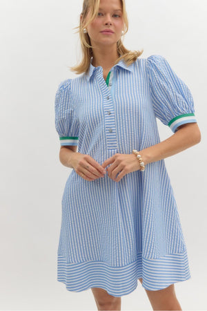 Striped Swing Shirt Dress