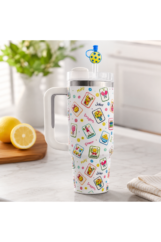 Pickleball & Mahjong 30oz Tumbler