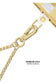 Gold Wheat Braid Chain Phone Charm