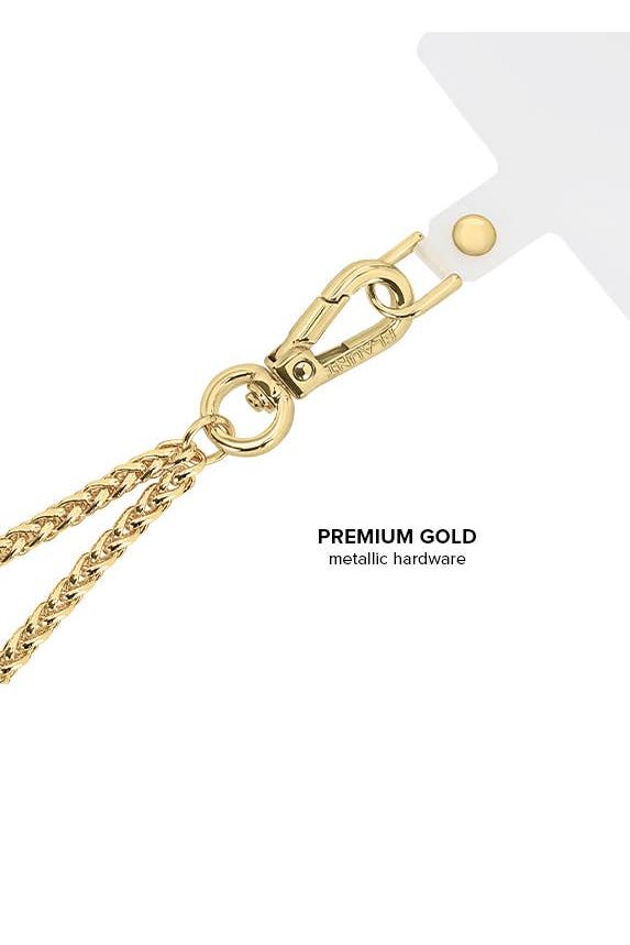 Gold Wheat Braid Chain Phone Crossbody