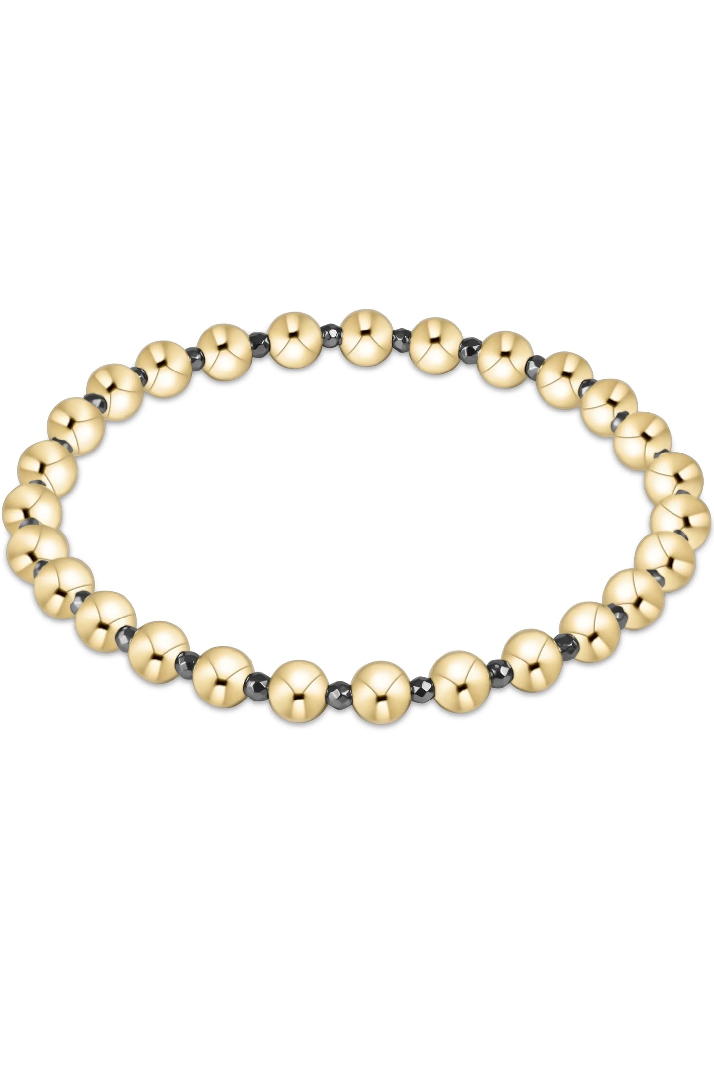 EN Silver Hematite Grateful 5mm Bead Bracelet✔️