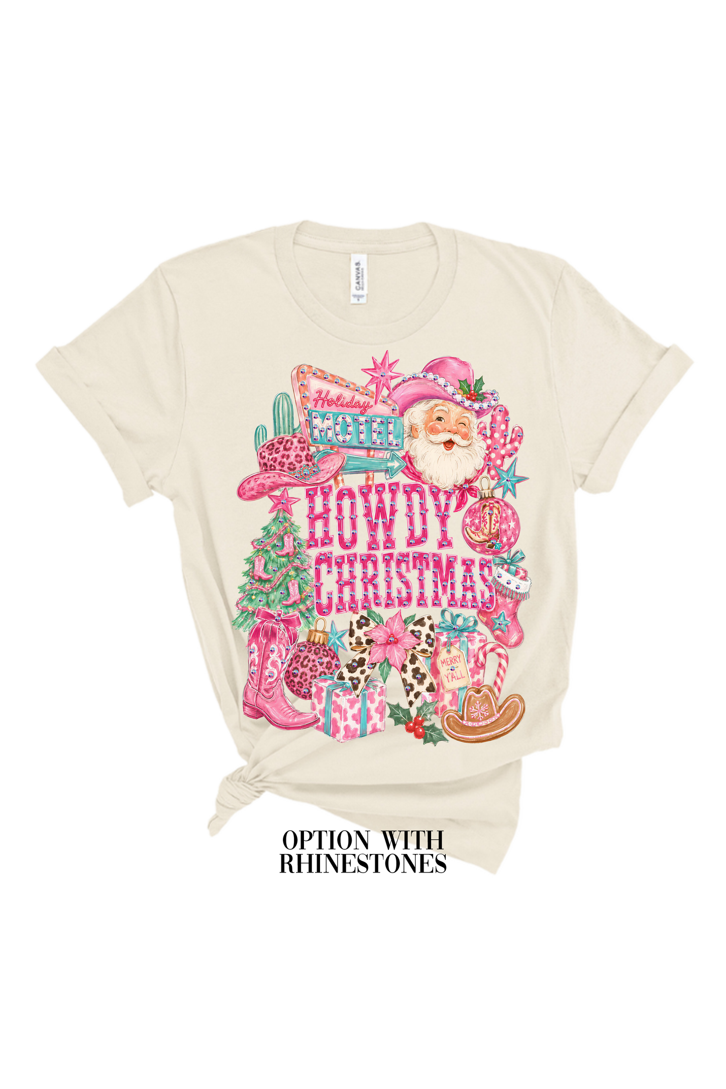 Howdy Christmas Rhinestone Graphic Tee