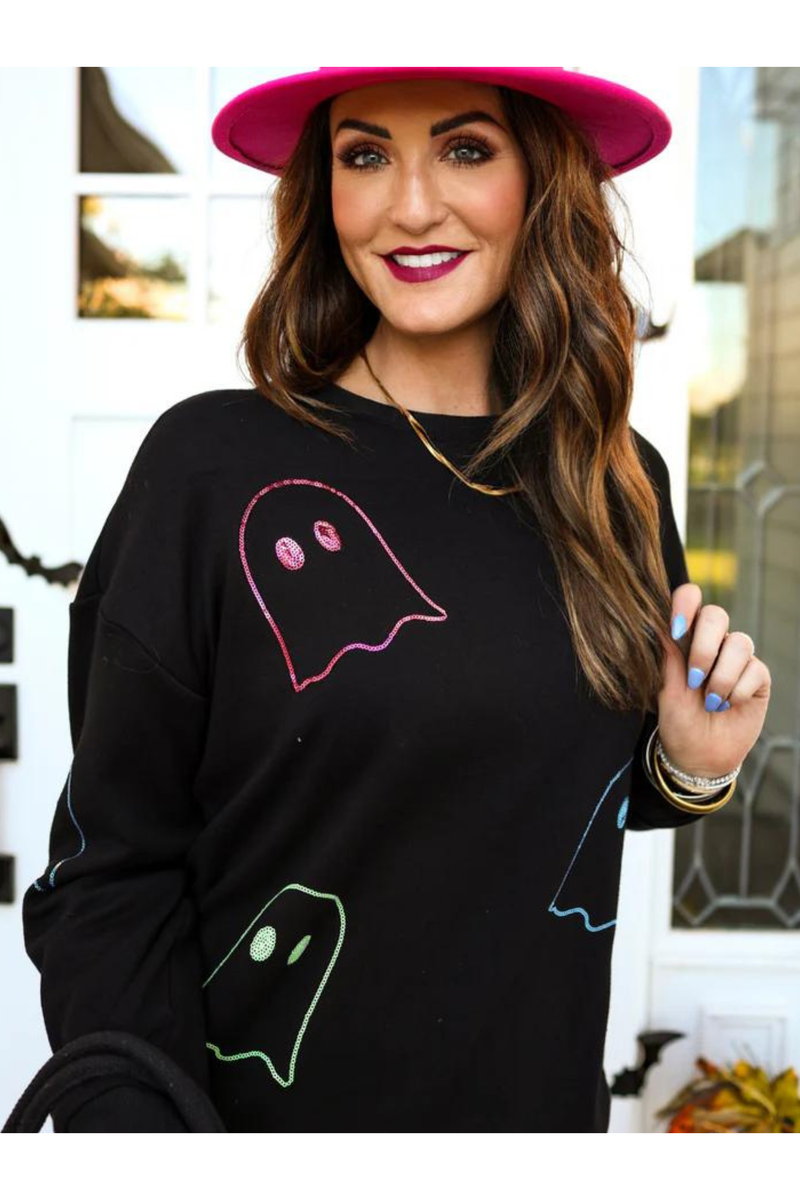 Sequin Ghost Sweatshirt