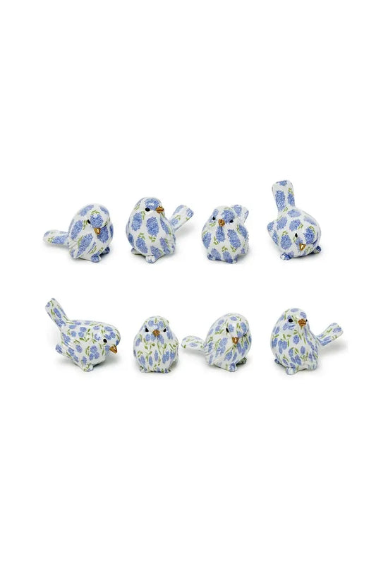 Blue Hydrangea Decorative Bird