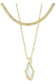 Evelyn Gold Multi Strand Necklace