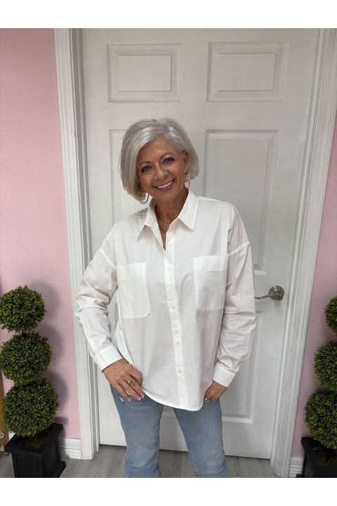 Amelia Classic White Button Down