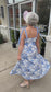 Blue Floral Tea Dress