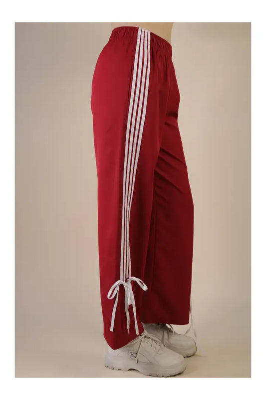 Side Ribbon Jersey Pants