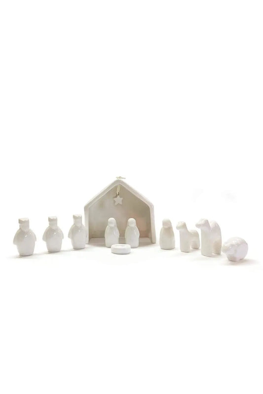 11 Piece Miniature Nativity Scene Set