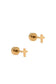 Micro Cross Gold Screwback Stud