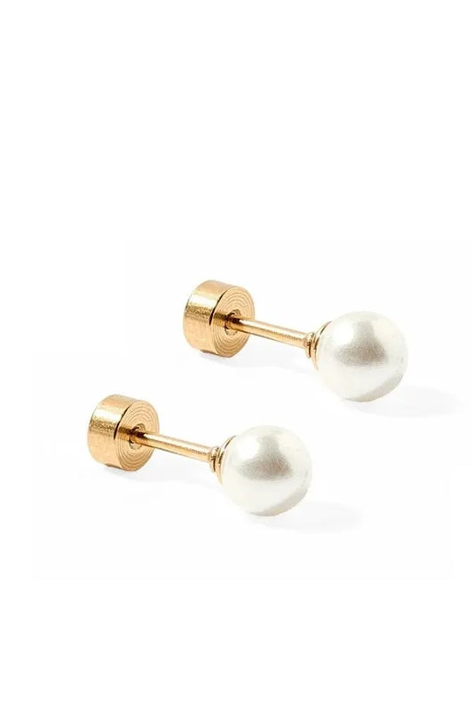 Payton Pearl Flat Back Stud Earrings