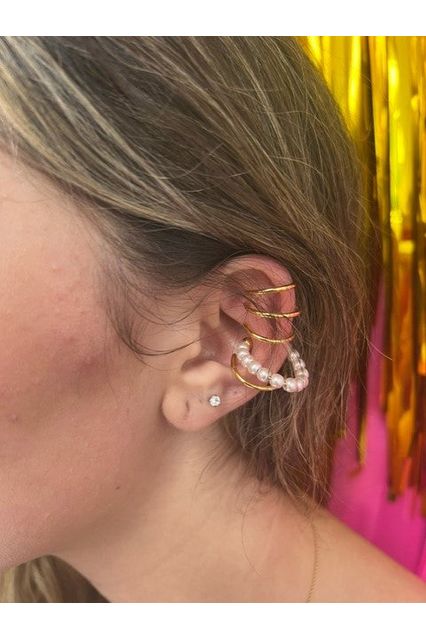 Pearl Metal Ear Cuff