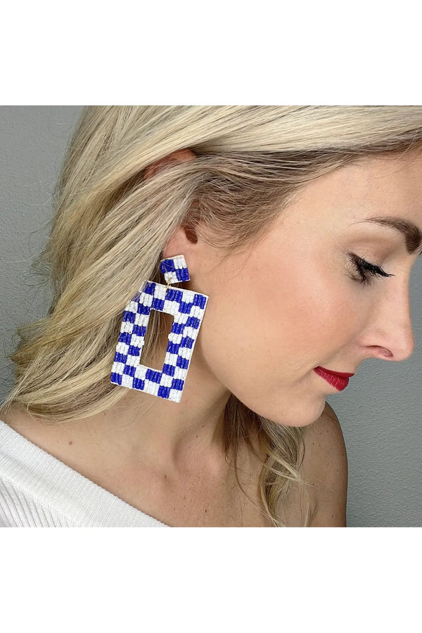 Checkered Earrings